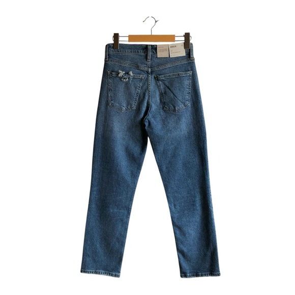 AGOLDE Kye Mid Rise Straight Crop Blue Jeans Size 23 Notion medium wash NWT NEW - Picture 8 of 16
